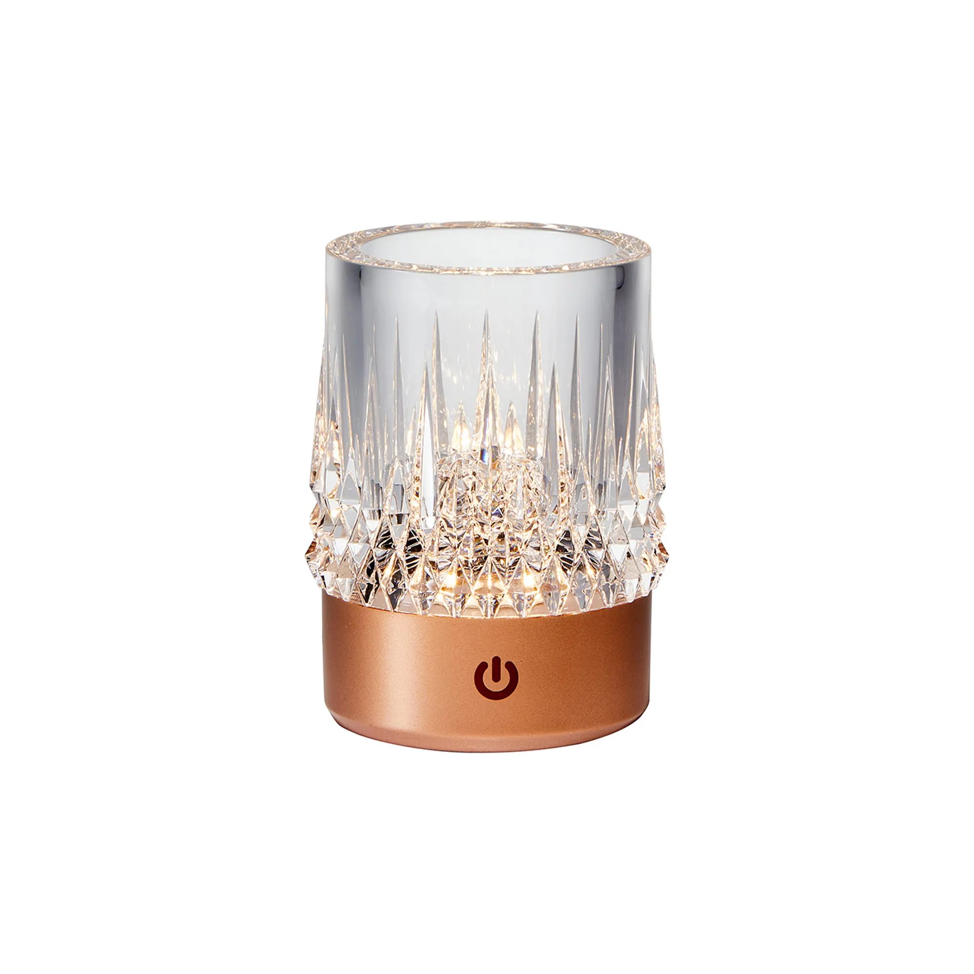 M9085  Lax Rechargeable Battery Operated Table Lamp, 1W LED, 3000K, 3-Step Dimmable, IP44, Rose Gold